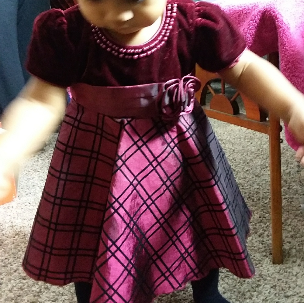 Burgundy Baby dress